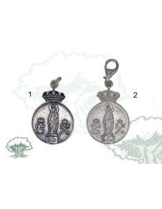 Colgante Virgen del Pilar de plata