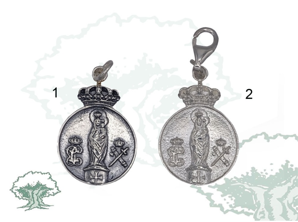 Colgante Virgen del Pilar de plata