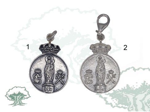Colgante Virgen del Pilar de plata