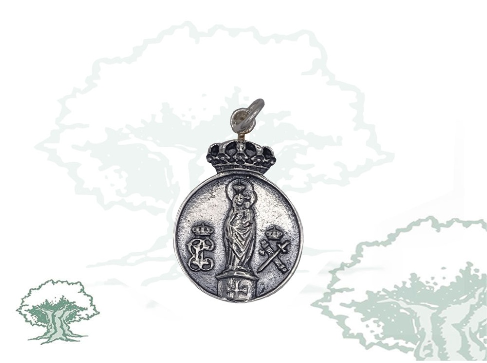 Colgante Virgen del Pilar de plata