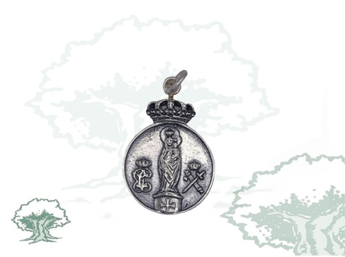 Colgante Virgen del Pilar de plata