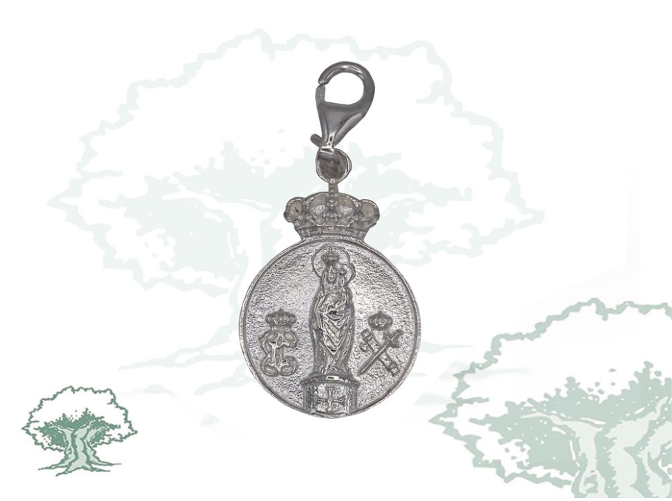 Colgante Virgen del Pilar de plata