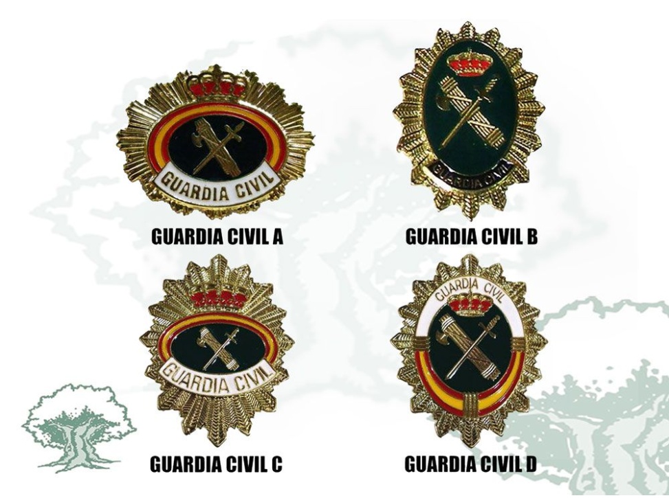 Cartera Guardia Civil con chapa varios colores