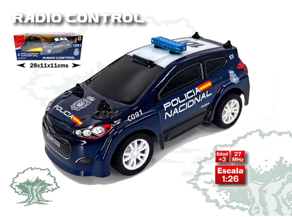Coche Policía Nacional de juguete radio control azul