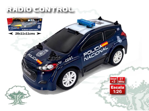 Coche Policía Nacional de juguete radio control azul