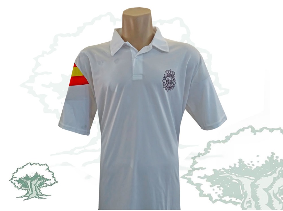 Polo Policía Nacional España blanco