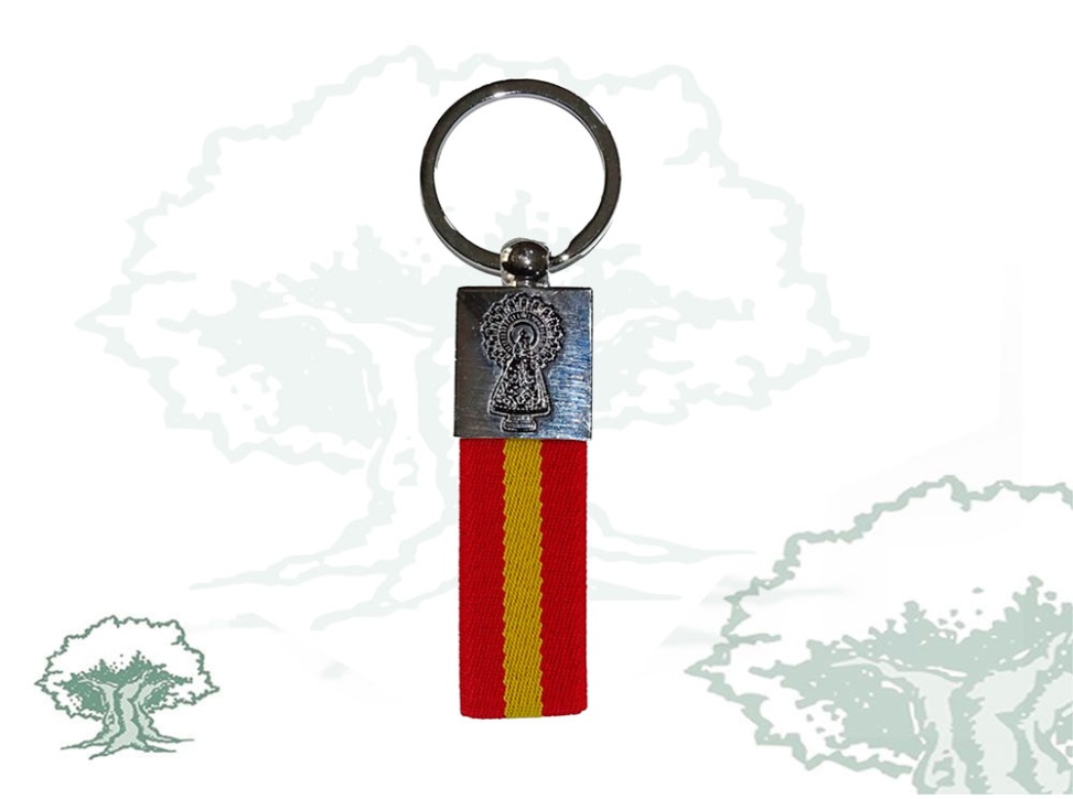 Llavero Virgen del Pilar grabado