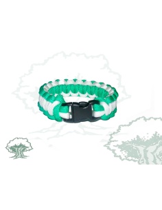 Pulsera de paracord blanca y verde