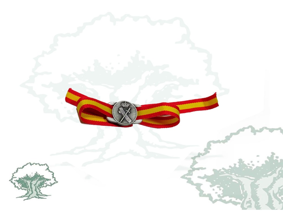 Pulsera Guardia Civil España de tela con chapa