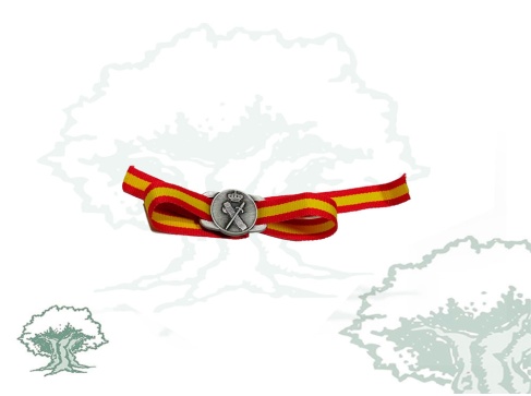 Pulsera Guardia Civil España de tela con chapa