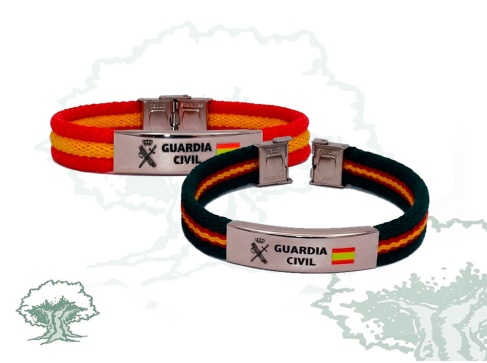 Pulsera Guardia Civil de lona con chapa