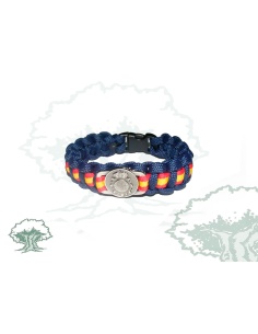 Pulsera Policía Nacional de paracord con chapa metálica