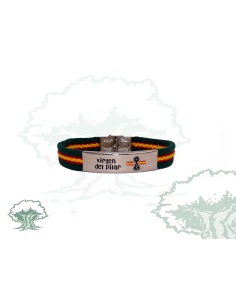 Pulsera Virgen del Pilar de lona verde