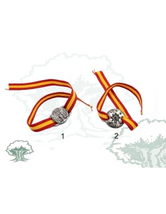 Pulsera Virgen del Pilar España de tela con chapa