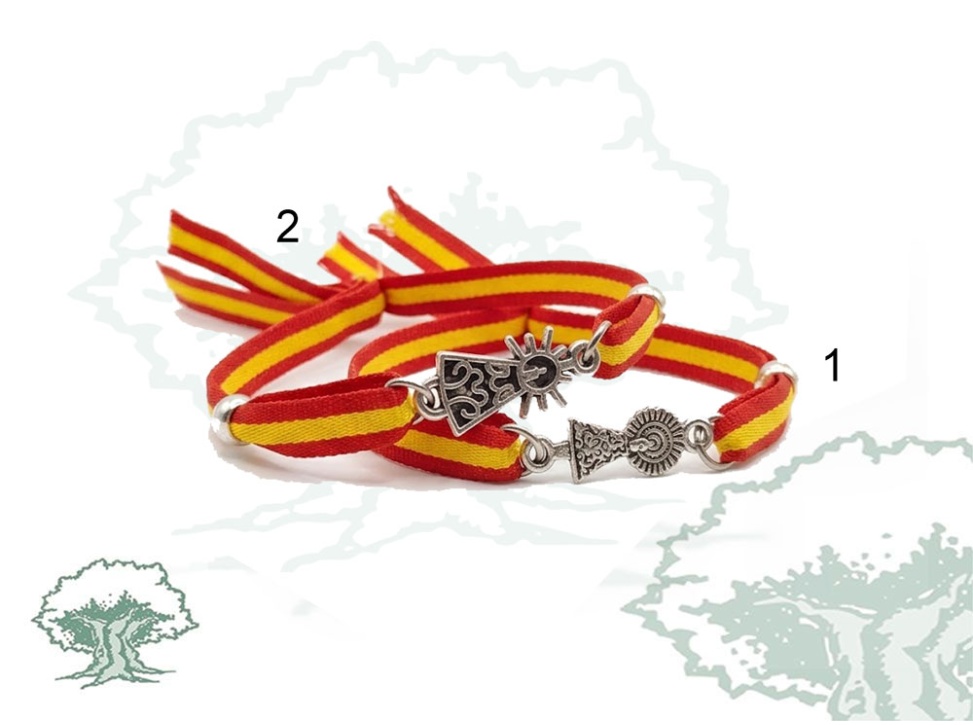 Pulsera Virgen del Pilar España de tela