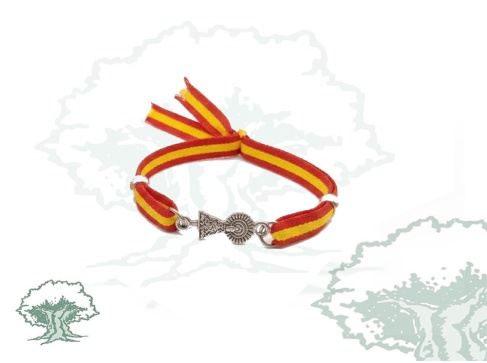 Pulsera Virgen del Pilar España de tela