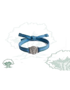 Pulsera Virgen del Pilar de tela con chapa 2