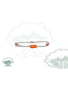 Pulsera España de plata con tricornio y Virgen 2