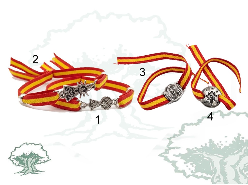 Pulsera Virgen del Pilar España de tela