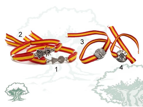 Pulsera Virgen del Pilar España de tela