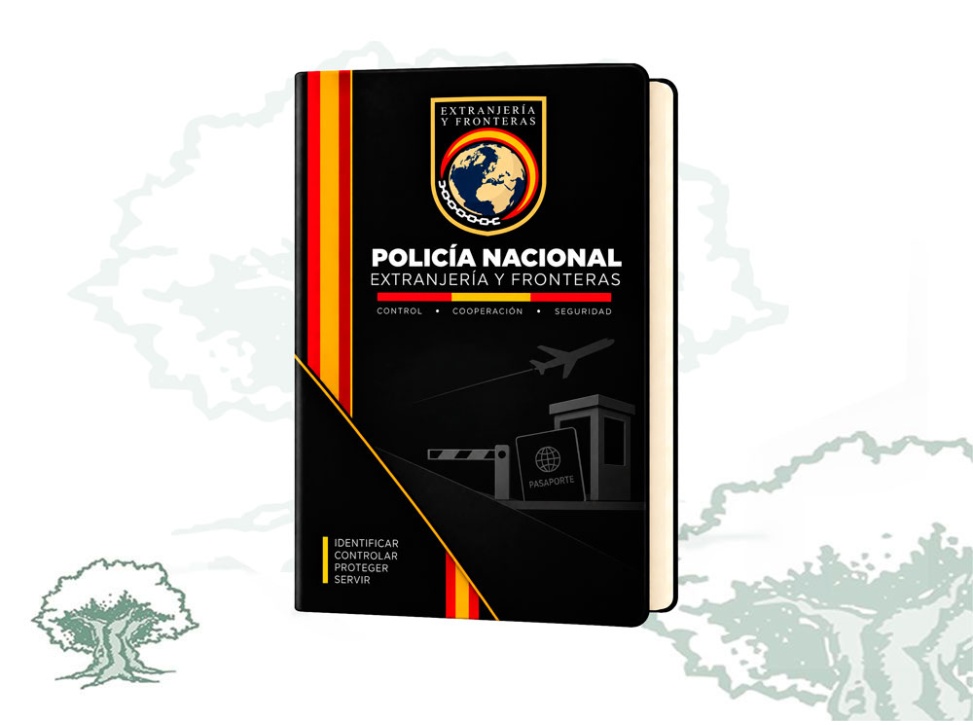 Libreta Extranjería y Fronteras Policía Nacional de polipiel