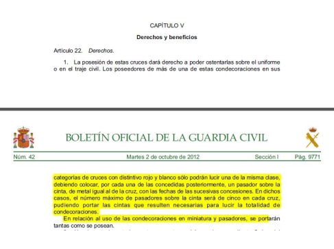 Cruz Orden del Mérito de la Guardia Civil distintivo blanco