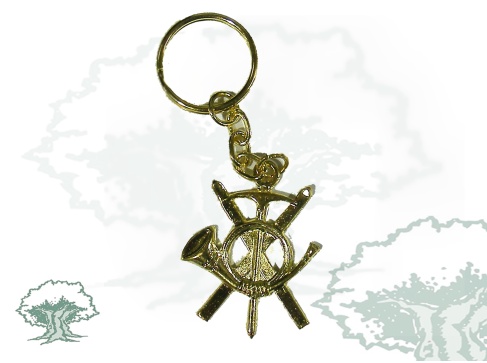 Llavero Montaña de la Guardia Civil dorado