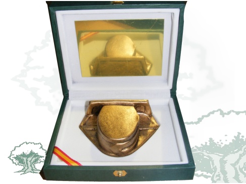 Tricornio de escritorio color bronce