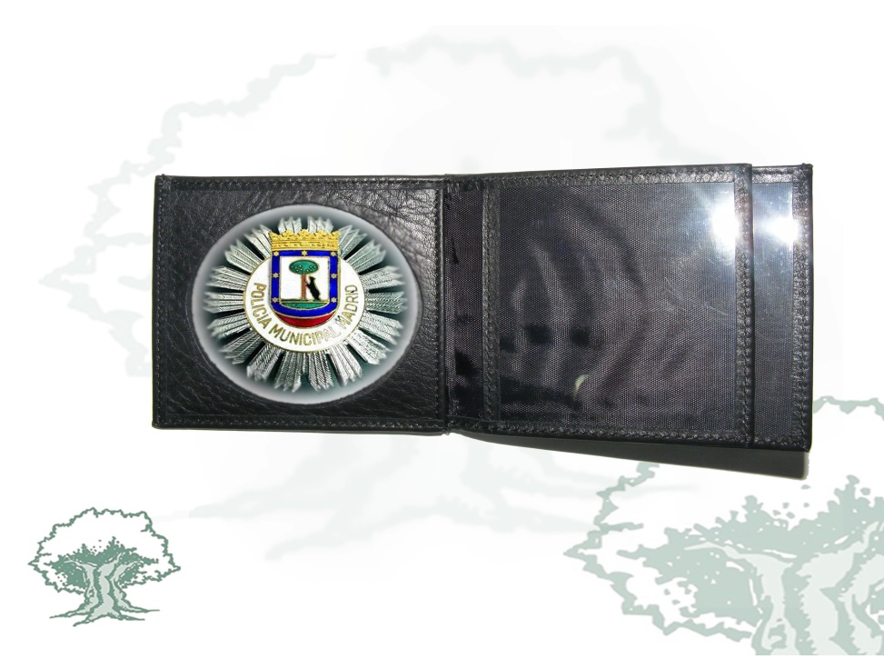 Cartera Policía Municipal de Madrid negra para chapa