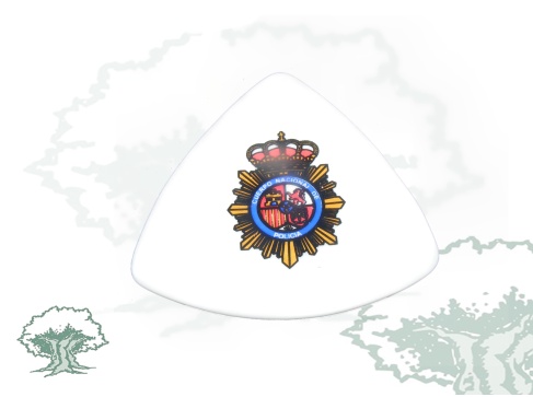 Imán Policía Nacional triangular pequeño