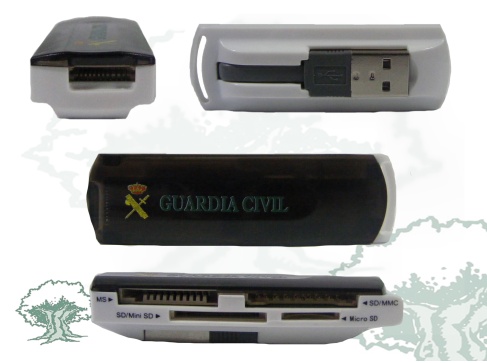 Lector multitarjetas USB 2.0 Guardia Civil