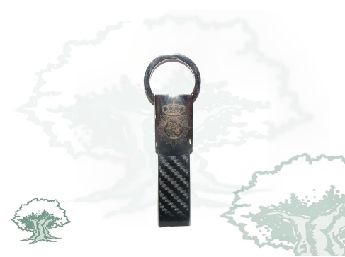 Llavero Policía Nacional fibra de carbono