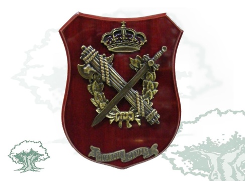 Metopa Guardia Civil sobre laurel