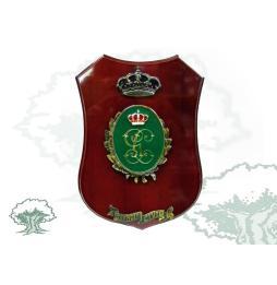 Metopa Guardia Civil con emblema antiguo en ovalo verde