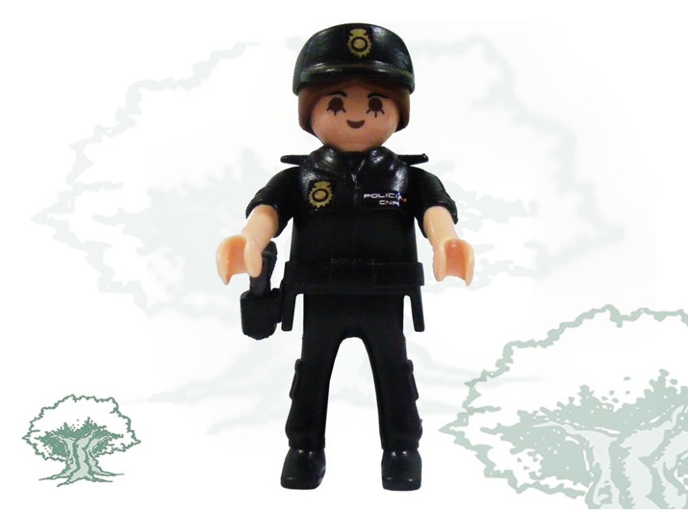 Muñeco articulado Policía Nacional mujer