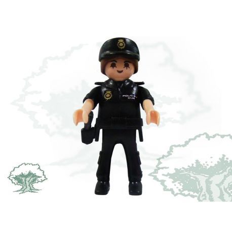 Muñeco articulado Policía Nacional uniformidad