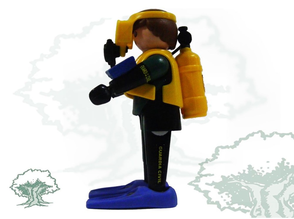 Muñeco articulado GEAS de la Guardia Civil