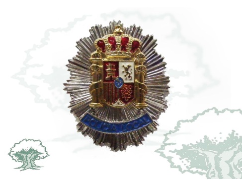 Chapa Policía Local plateada para pecho