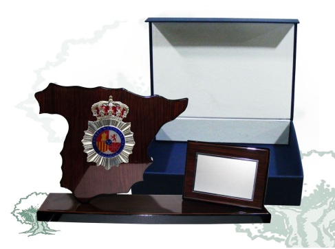 Metopa de escritorio Policía Nacional con minimetopa