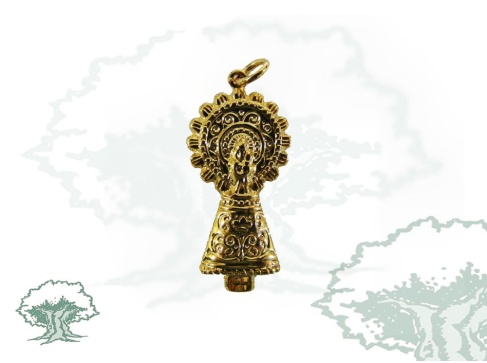 Colgante Virgen del Pilar dorado