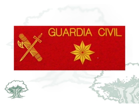 Galleta Comandante de la Guardia Civil de PVC con velcro