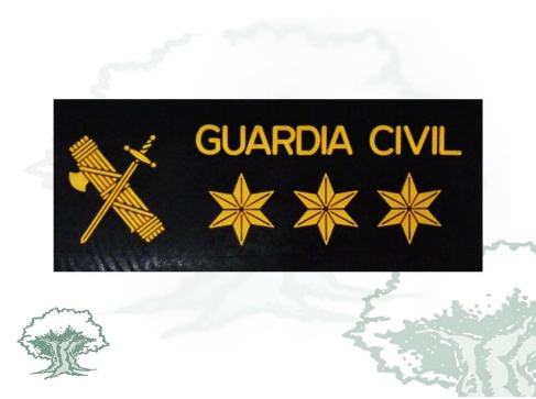 Galleta Capitán de la Guardia Civil negra de PVC