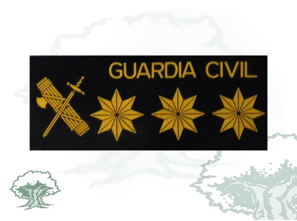 Galleta Coronel Guardia Civil negra PVC