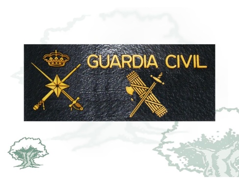 Galleta General de Brigada de la Guardia Civil negra de PVC