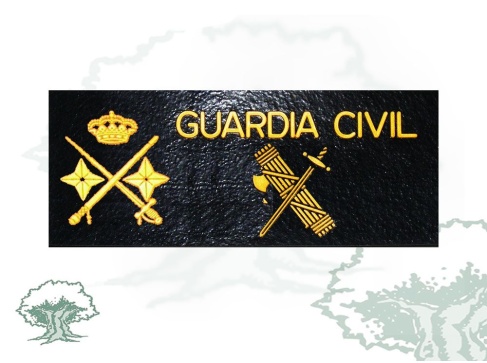 Galleta General de División Guardia Civil negra PVC