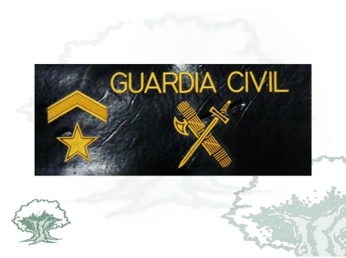 Galleta Subteniente de la Guardia Civil negra de PVC Galleta Subteniente de la Guardia Civil negra de PVC