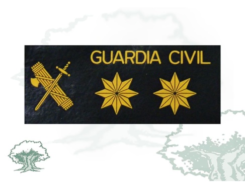 Galleta Teniente Coronel Guardia Civil negra PVC