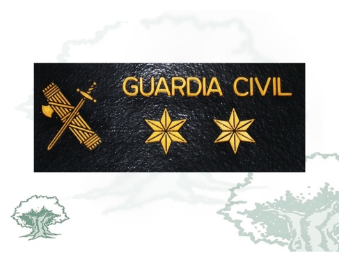 Galleta Teniente de la Guardia Civil negra de PVC