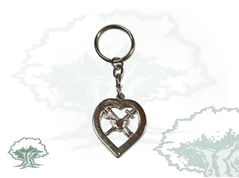 Llavero corazón con tricornio Guardia Civil