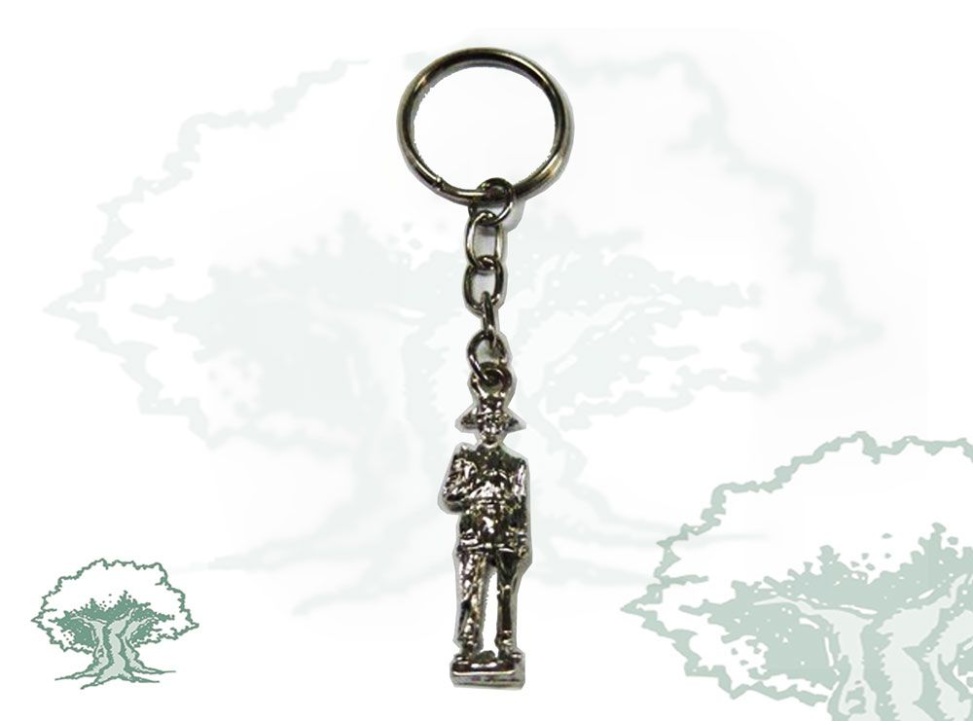Llavero Guardia Civil figura plateada
